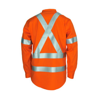Patron saint flame retardant arc rated closed front shirt with "X" back F/R R/tape - L/S 3408