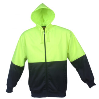 Hivis 2 tone Unisex Adults Hi-Vis Full Zip Hoodie 1104